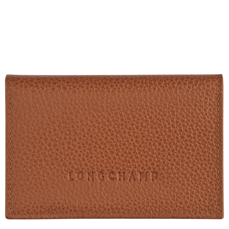 Longchamp Le Foulonné Card Holder Caramel | 4061APXIB