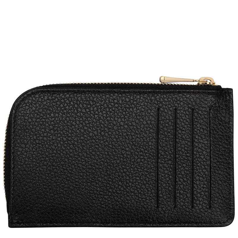 Longchamp Le Foulonné Card Holder Schwarz | 5418VHMSR