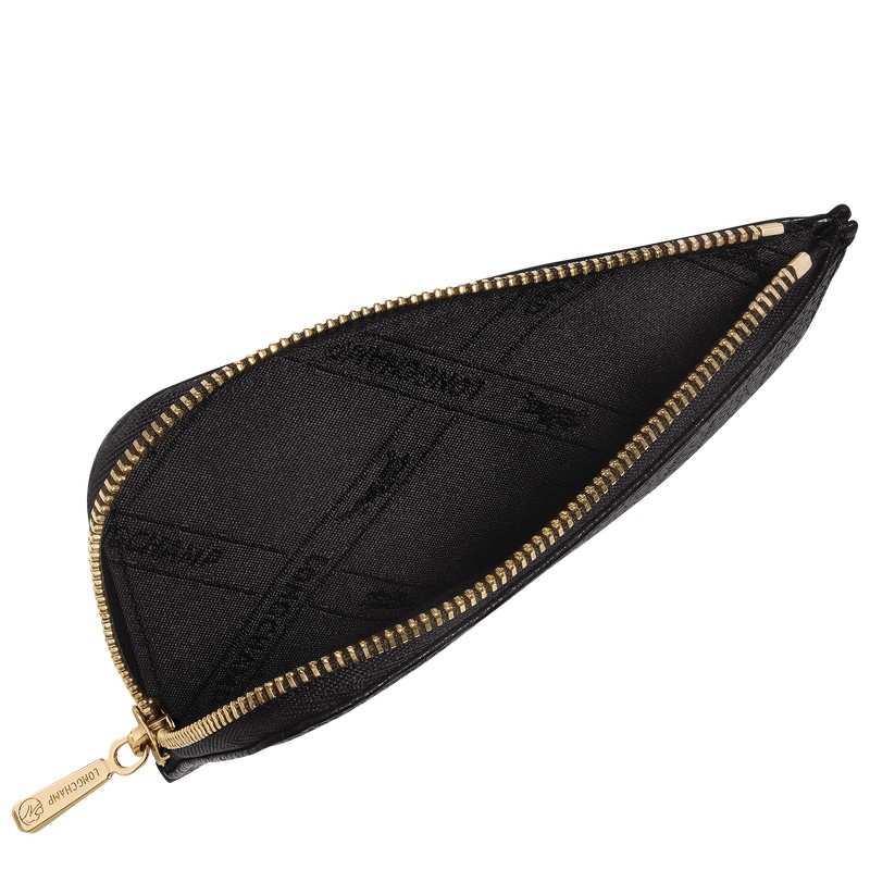 Longchamp Le Foulonné Card Holder Schwarz | 5418VHMSR