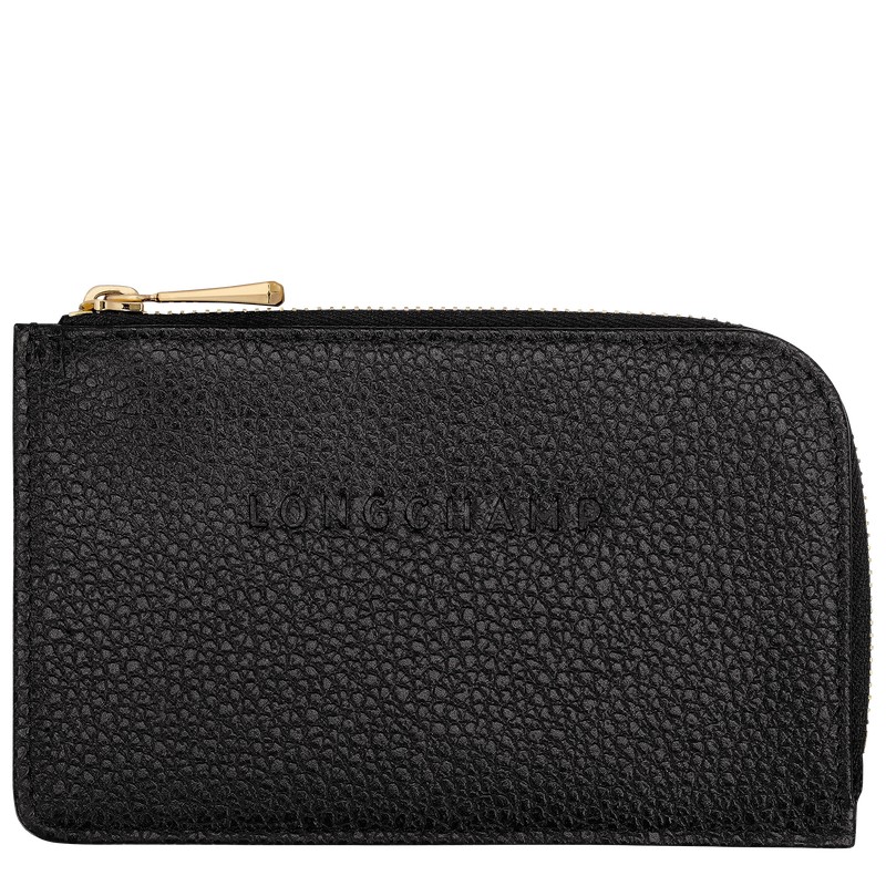 Longchamp Le Foulonné Card Holder Schwarz | 5418VHMSR