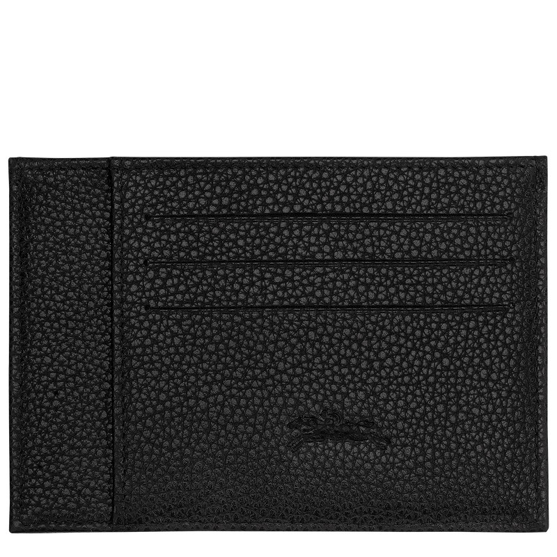 Longchamp Le Foulonné Card Holder Schwarz | 8945MURCY