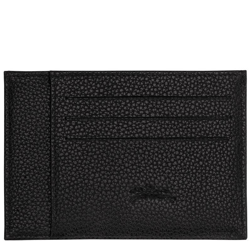 Longchamp Le Foulonné Card Holder Schwarz | 3075WLZOV