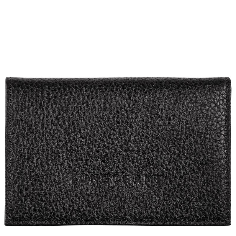 Longchamp Le Foulonné Card Holder Schwarz | 4271QTVYP