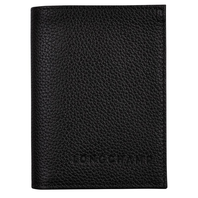 Longchamp Le Foulonné Card Holder Schwarz | 1709DOIUX