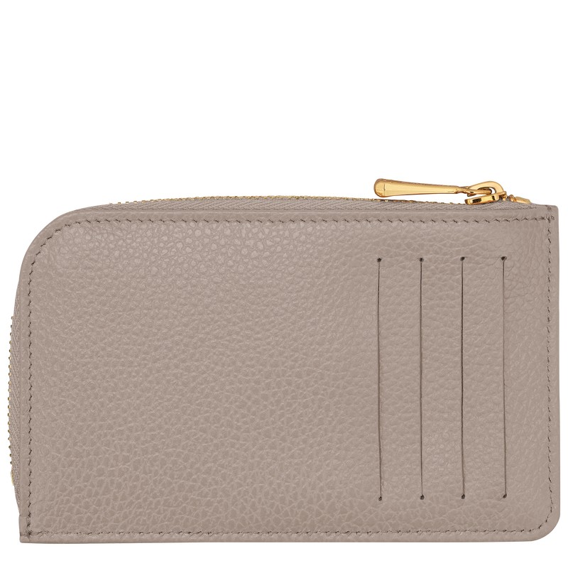 Longchamp Le Foulonné Card Holder Turtledove | 4365SKPCY