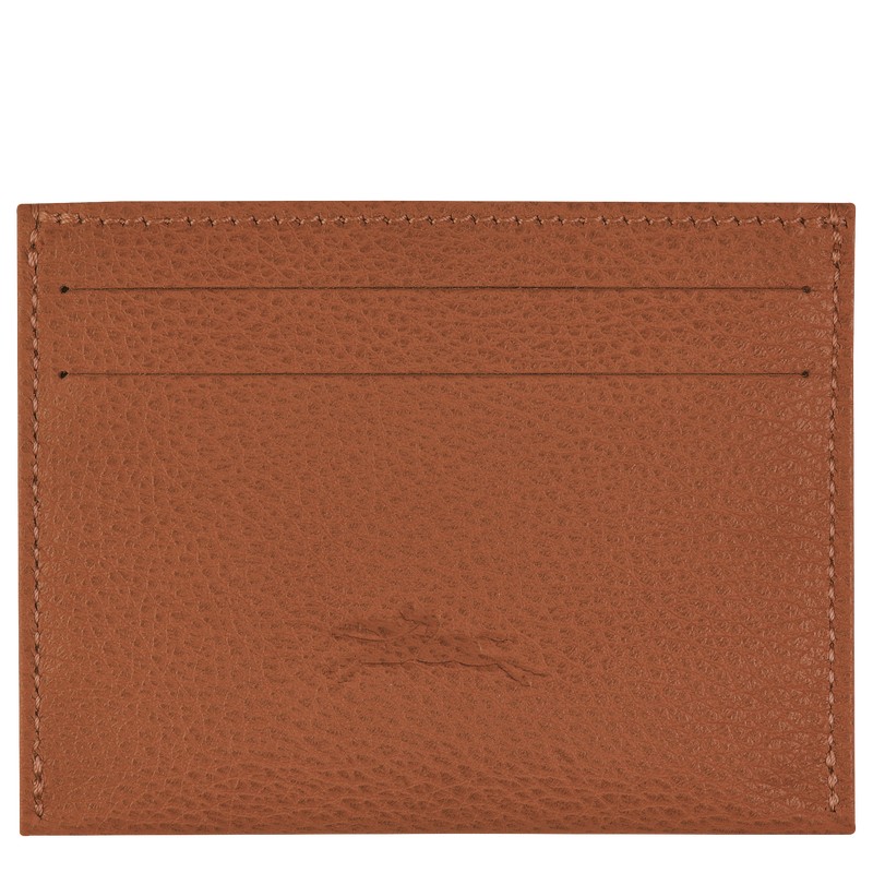 Longchamp Le Foulonné Cardholder Caramel | 0192YIGSP