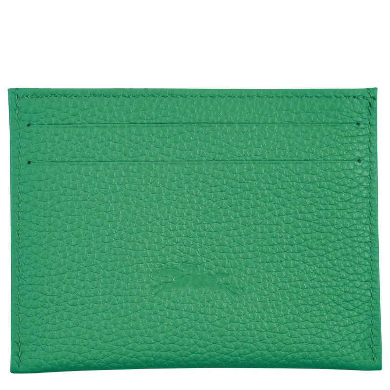 Longchamp Le Foulonné Cardholder Grün | 0891IRVSQ