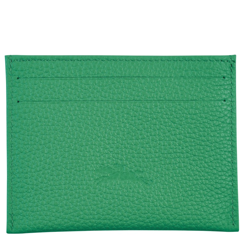 Longchamp Le Foulonné Cardholder Grün | 8697PXBVY