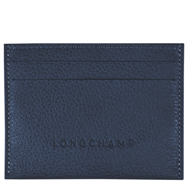 Longchamp Le Foulonné Cardholder Navy | 2186KANXJ