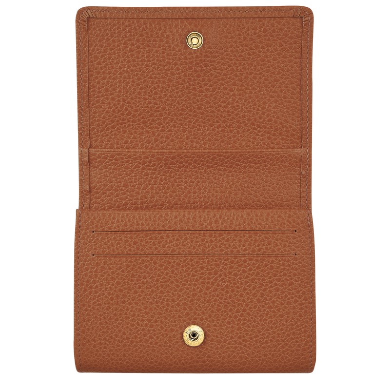 Longchamp Le Foulonné Coin Purse Caramel | 0153XYUTZ