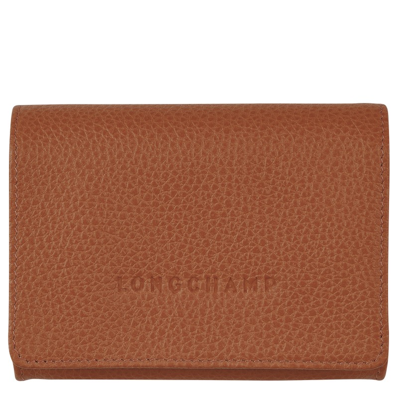 Longchamp Le Foulonné Coin Purse Caramel | 0153XYUTZ