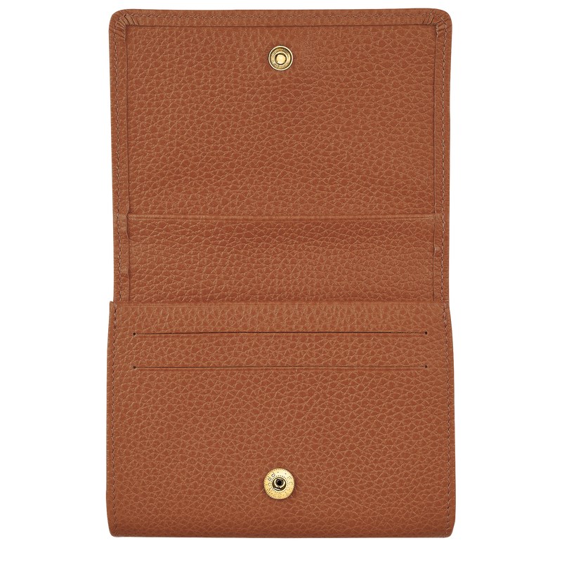 Longchamp Le Foulonné Coin Purse Caramel | 3561FZGHR