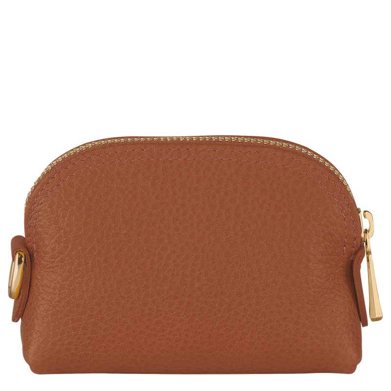 Longchamp Le Foulonné Coin Purse Caramel | 5491CGIAQ