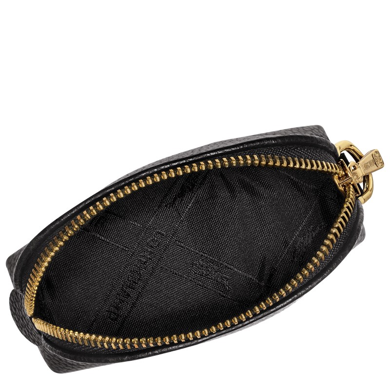 Longchamp Le Foulonné Coin Purse Schwarz | 2049WJZDM