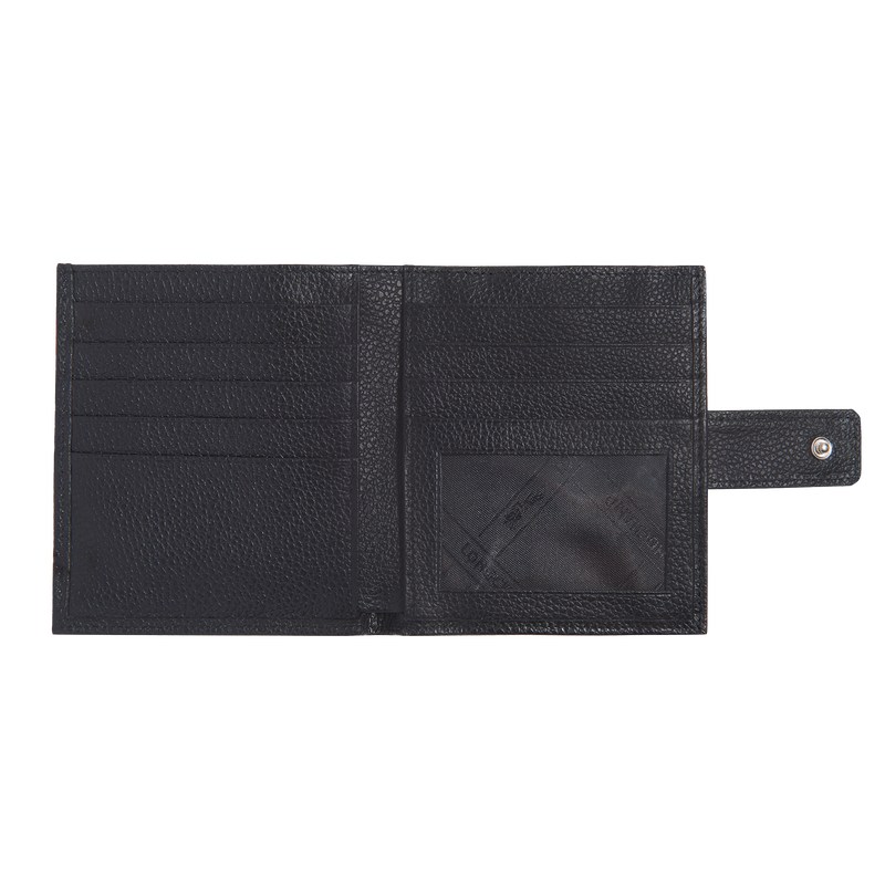 Longchamp Le Foulonné Compact Wallet Schwarz | 9568UJPKC