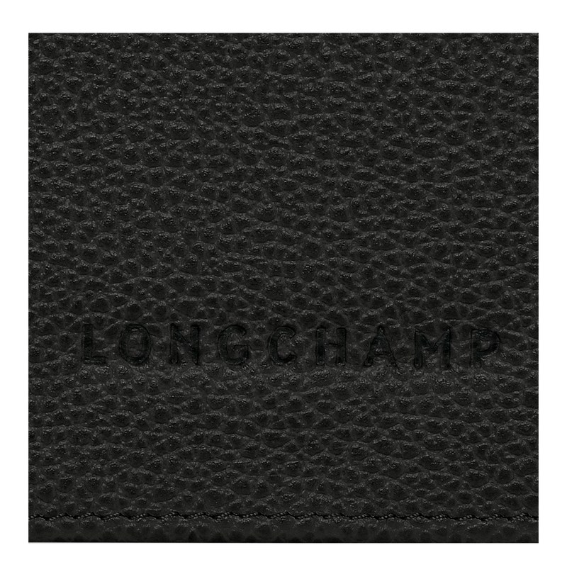 Longchamp Le Foulonné Continental Wallet Schwarz | 0418KZYND