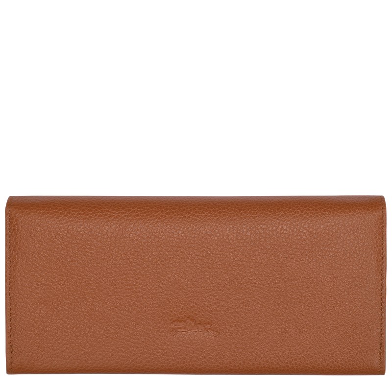 Longchamp Le Foulonné Continental Wallet Caramel | 9375ZBCES