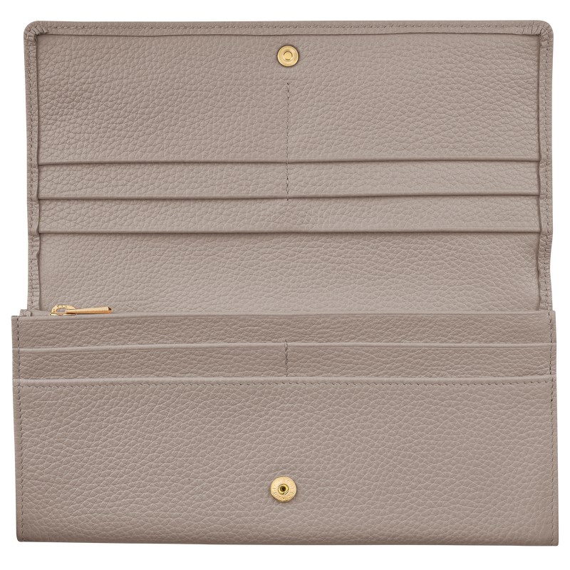 Longchamp Le Foulonné Continental Wallet Turtledove | 2035HETQW