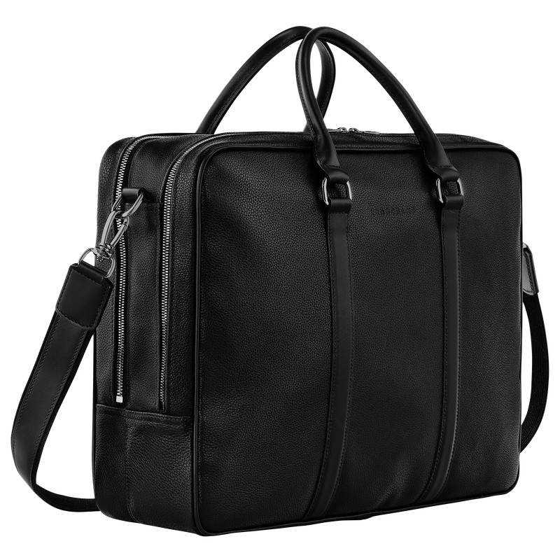 Longchamp Le Foulonné L Briefcase Schwarz | 2754KHXGE