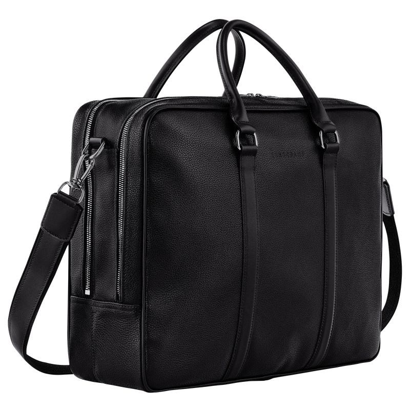 Longchamp Le Foulonné L Briefcase Schwarz | 4583XQPIY