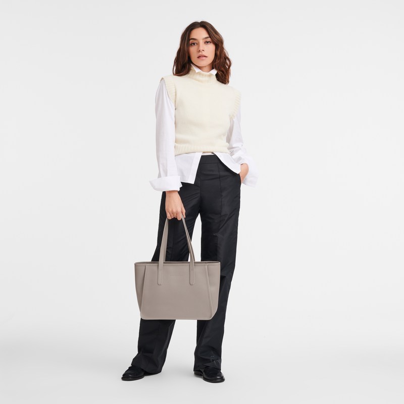 Longchamp Le Foulonné L Tote Bag Turtledove | 6371STCEM