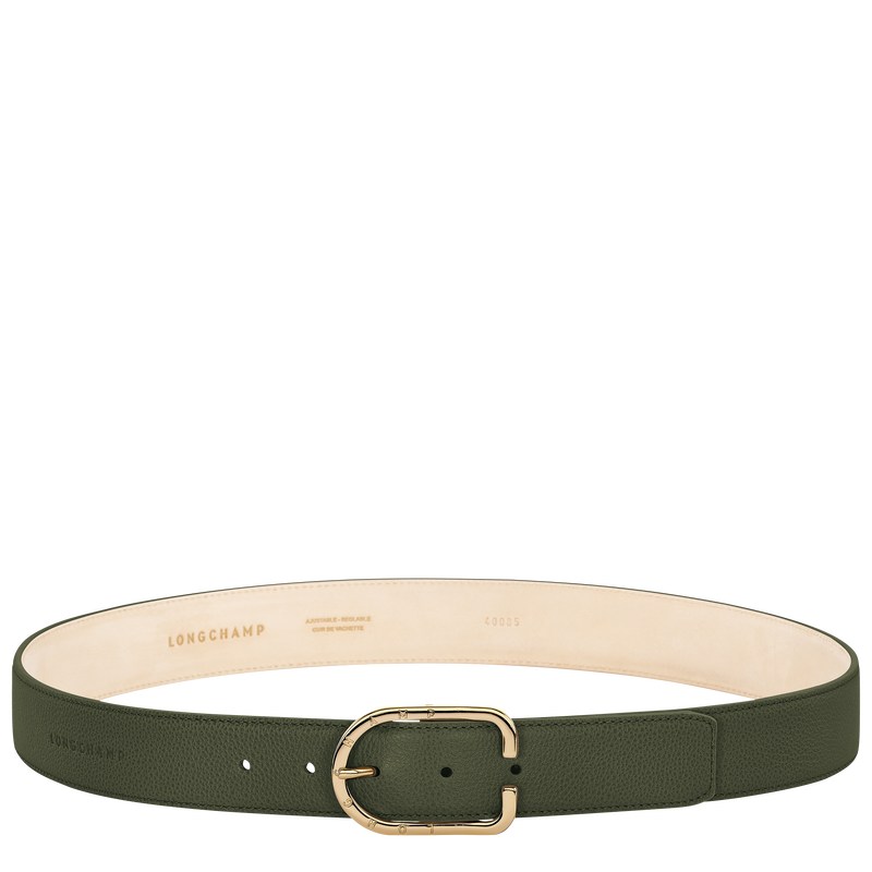 Longchamp Le Foulonné Ladies\' Belt Khaki | 0987RDAIL