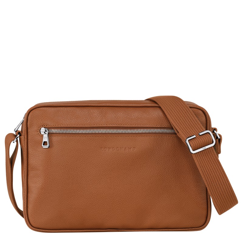 Longchamp Le Foulonné M Camera Bag Caramel | 2056AFXQZ