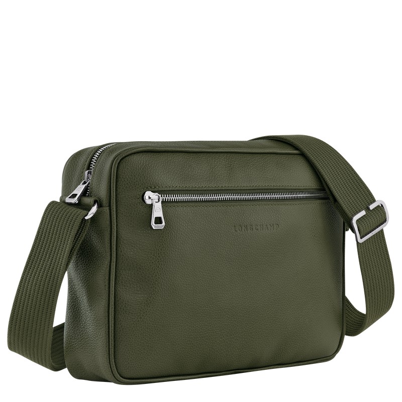 Longchamp Le Foulonné M Camera Bag Khaki | 0789FJCPN