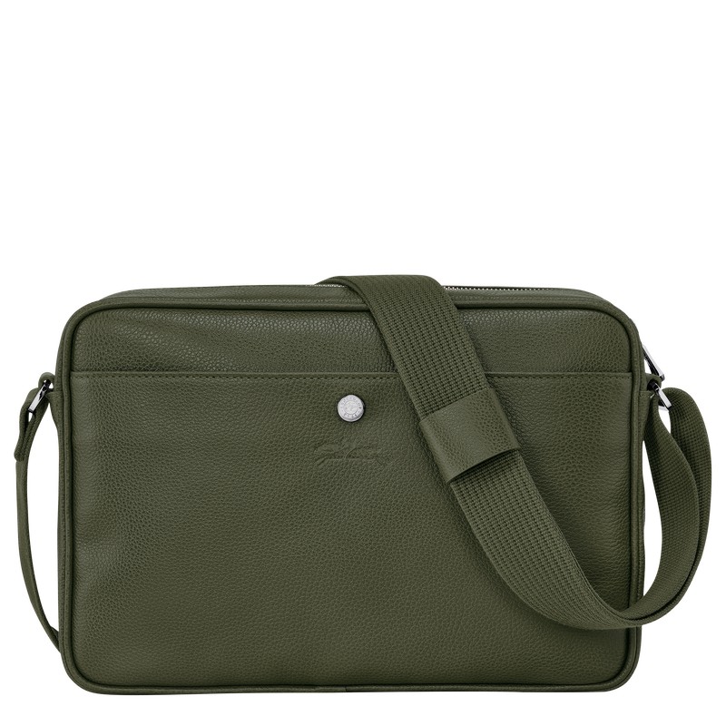 Longchamp Le Foulonné M Camera Bag Khaki | 0789FJCPN