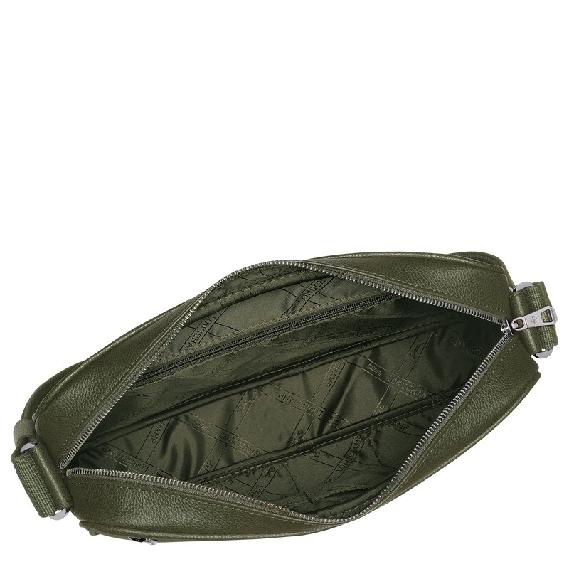 Longchamp Le Foulonné M Camera Bag Khaki | 0789FJCPN