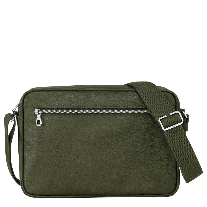 Longchamp Le Foulonné M Camera Bag Khaki | 0789FJCPN