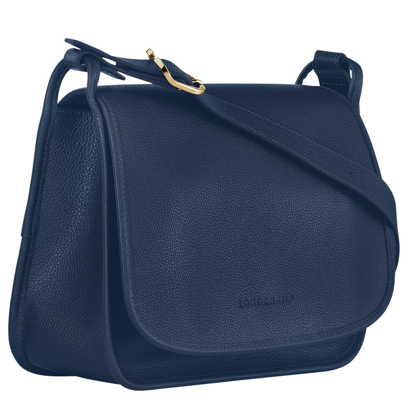 Longchamp Le Foulonné M Crossbody Bag Navy | 4039QUXTA