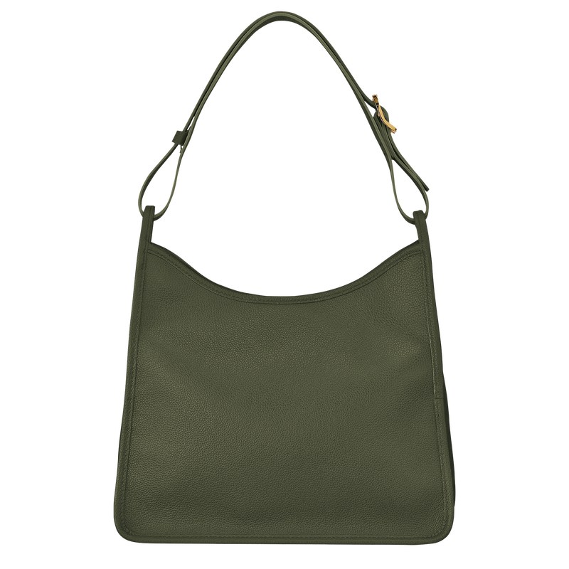 Longchamp Le Foulonné M Hobo Bag Khaki | 4793ILMJF