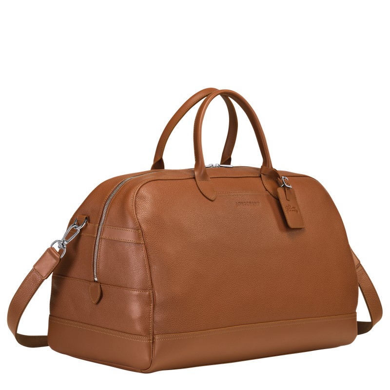 Longchamp Le Foulonné M Travel Bag Caramel | 7512TZNEG