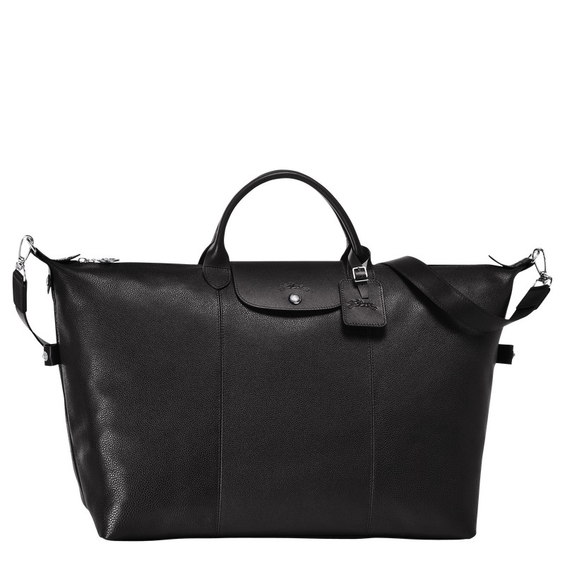 Longchamp Le Foulonné M Travel Bag Schwarz | 3067VROGF