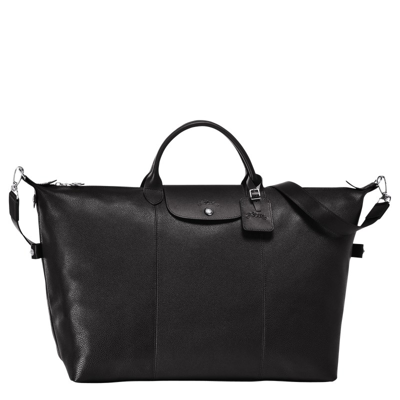 Longchamp Le Foulonné M Travel Bag Schwarz | 5294AGSJV