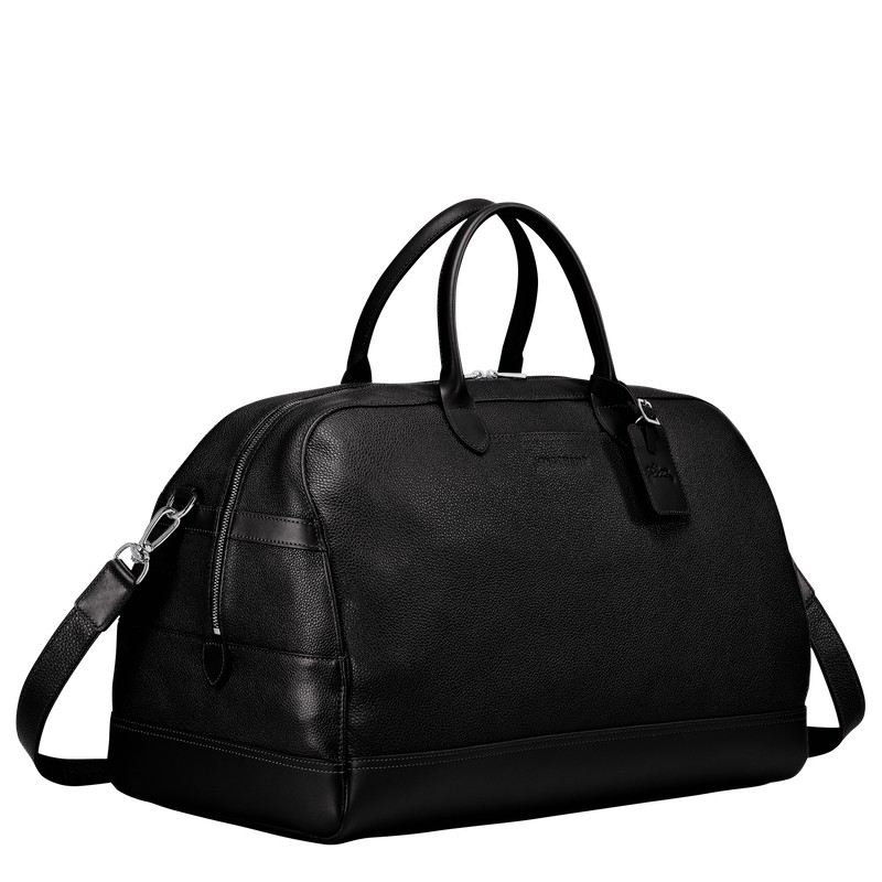 Longchamp Le Foulonné M Travel Bag Schwarz | 8365LHVWR