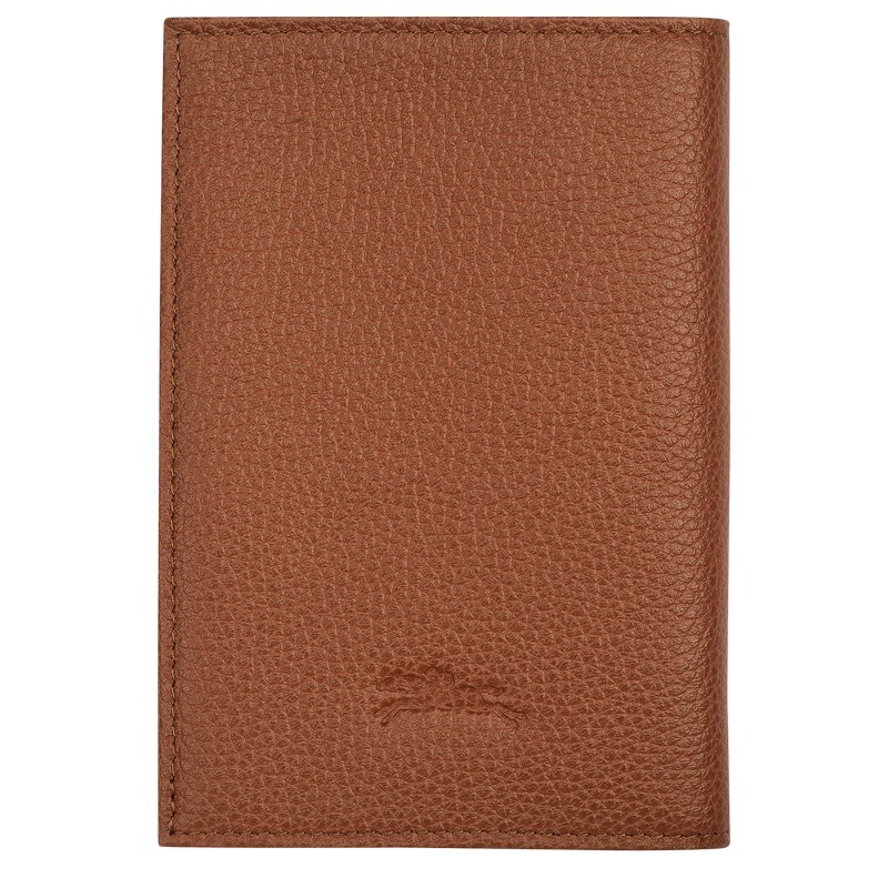 Longchamp Le Foulonné Passport Cover Caramel | 9487IJCOT