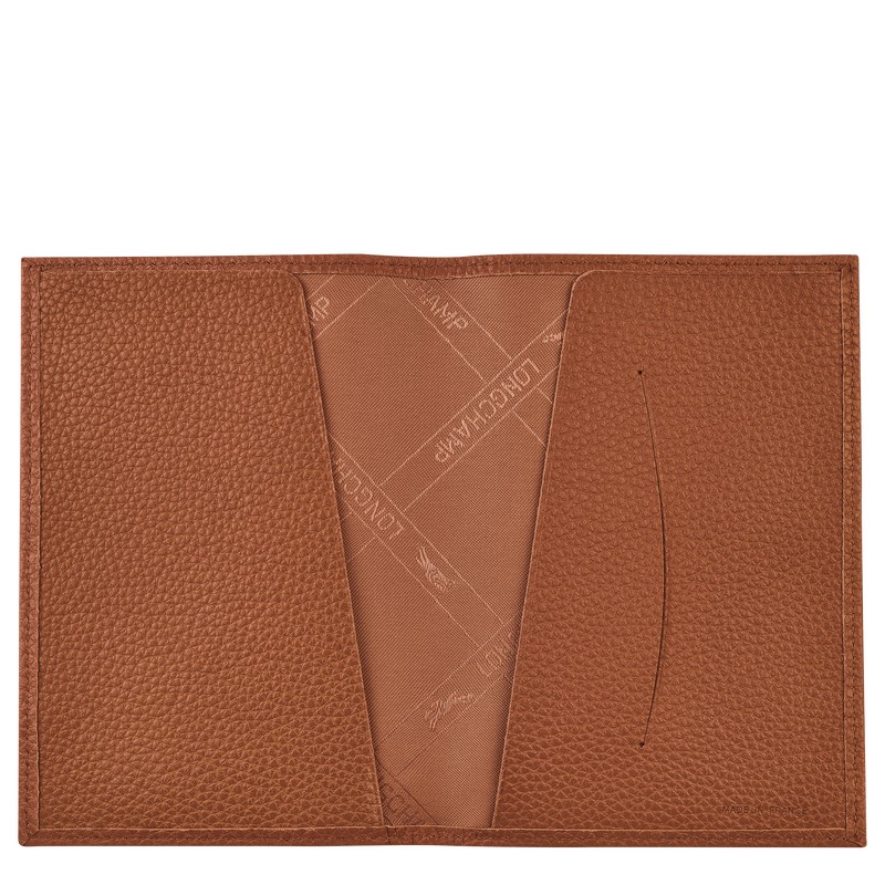 Longchamp Le Foulonné Passport Cover Caramel | 9487IJCOT