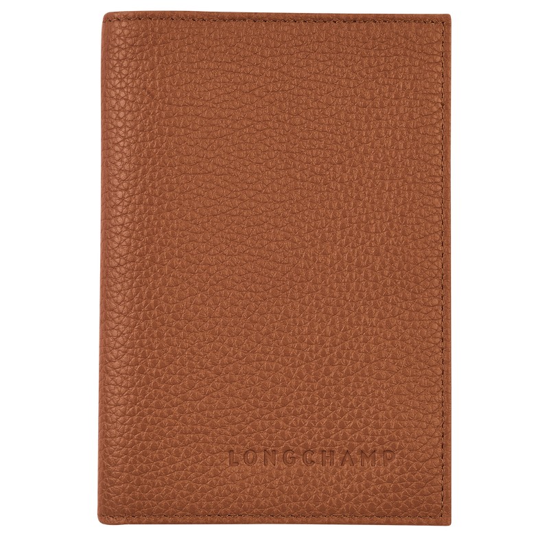 Longchamp Le Foulonné Passport Cover Caramel | 9487IJCOT