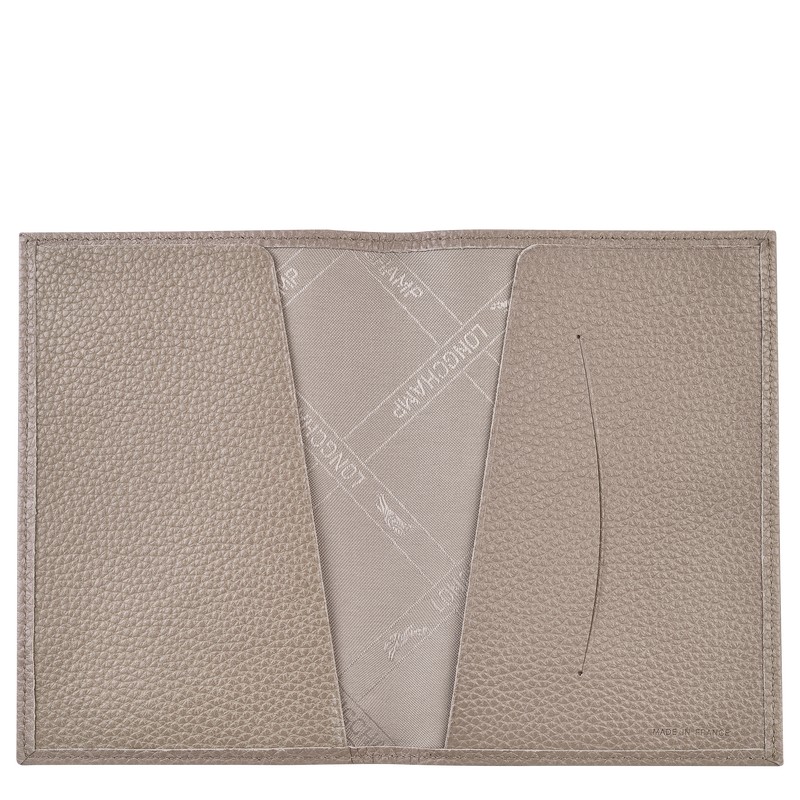 Longchamp Le Foulonné Passport Cover Turtledove | 3912XJMNZ