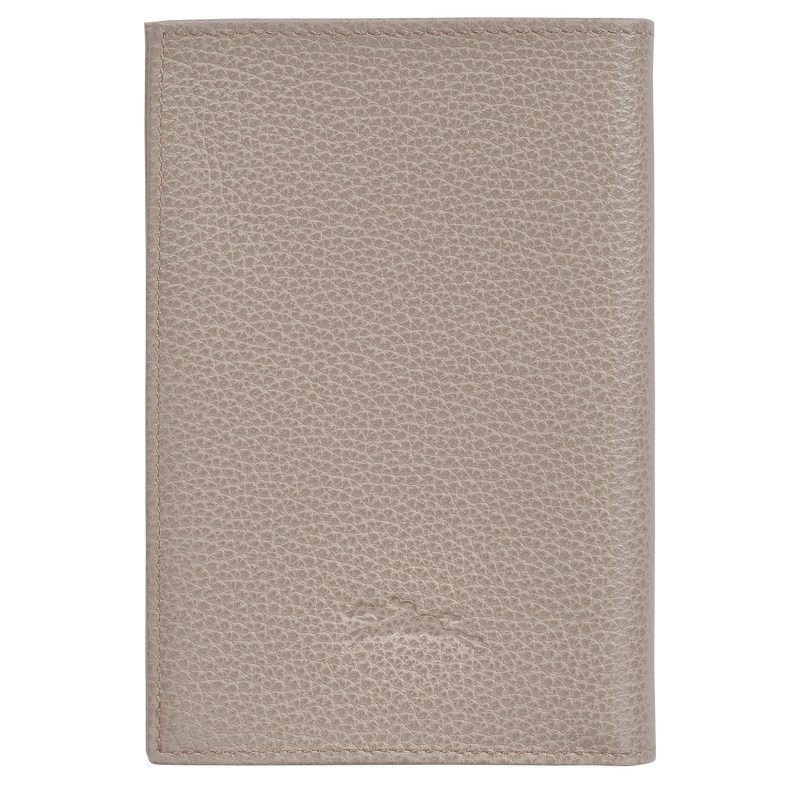 Longchamp Le Foulonné Passport Cover Turtledove | 0591WFSGV