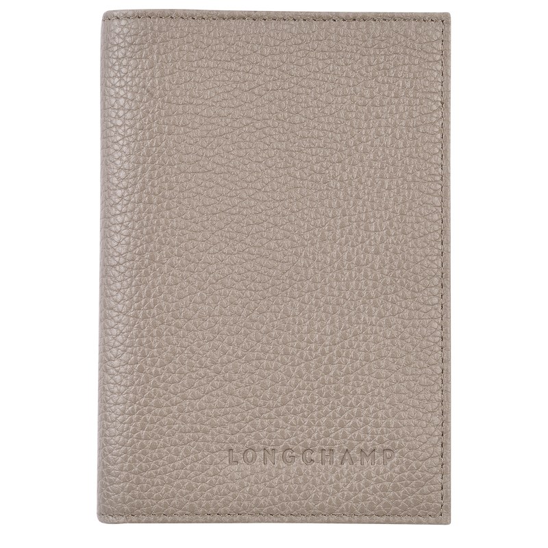 Longchamp Le Foulonné Passport Cover Turtledove | 0591WFSGV