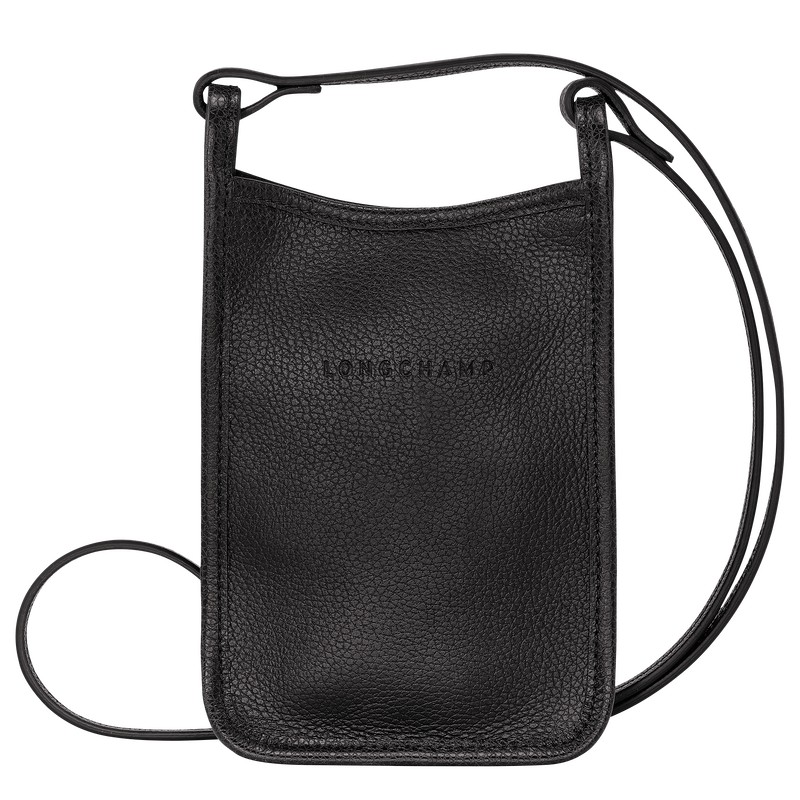 Longchamp Le Foulonné Phone Case Schwarz | 7648GEDVJ