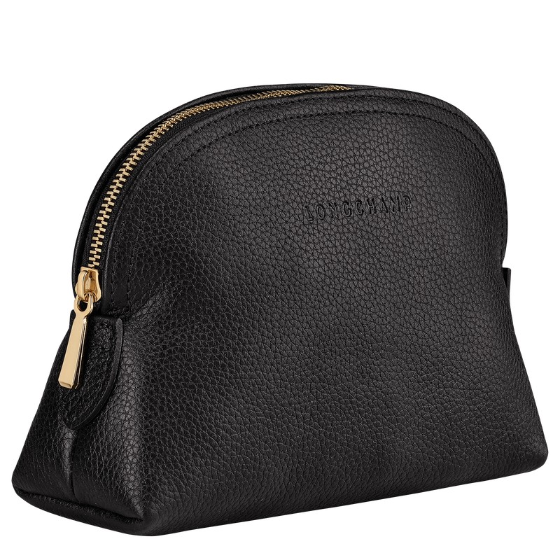 Longchamp Le Foulonné Pouch Schwarz | 0416WTQSU