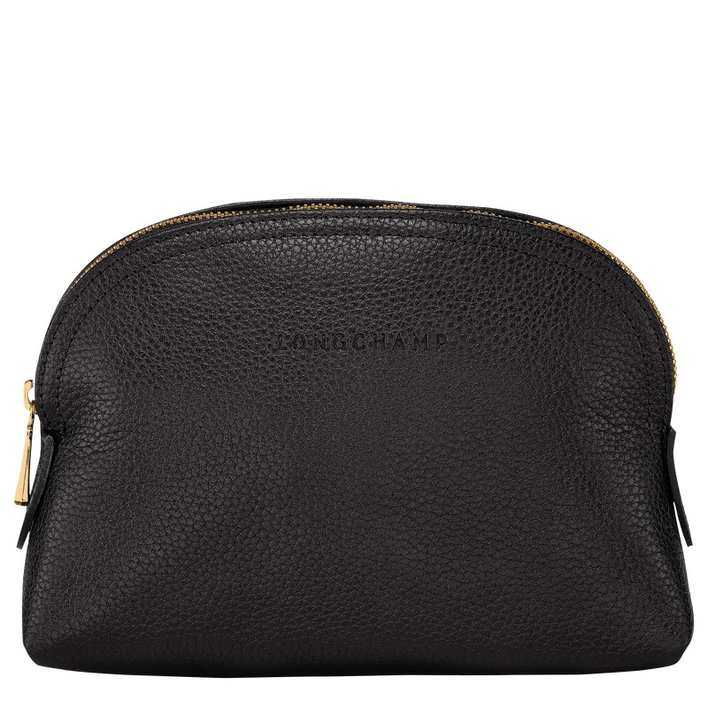 Longchamp Le Foulonné Pouch Schwarz | 0416WTQSU