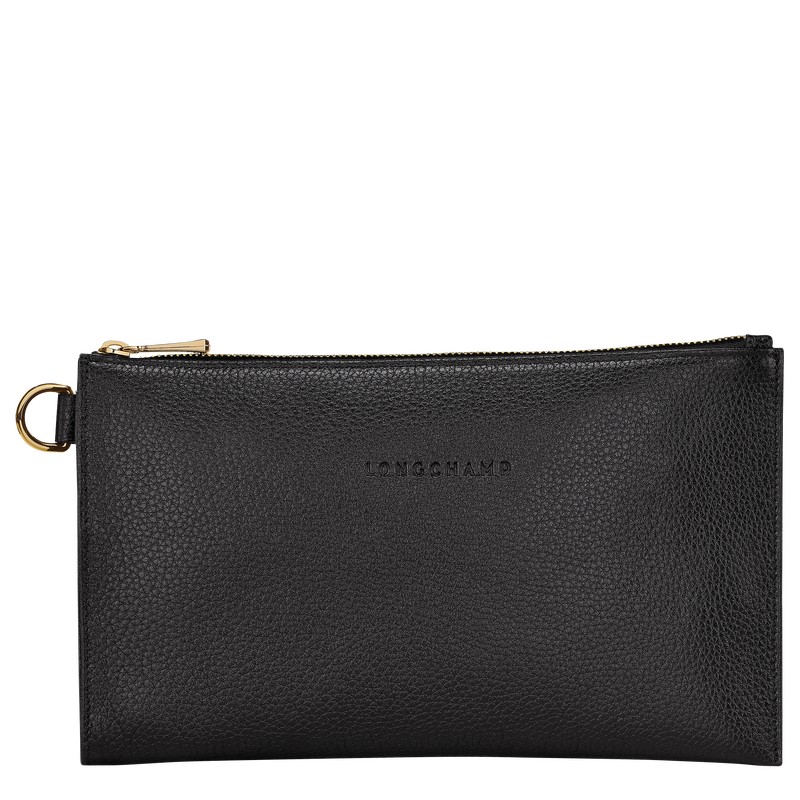 Longchamp Le Foulonné Pouch Schwarz | 0789EIKNC