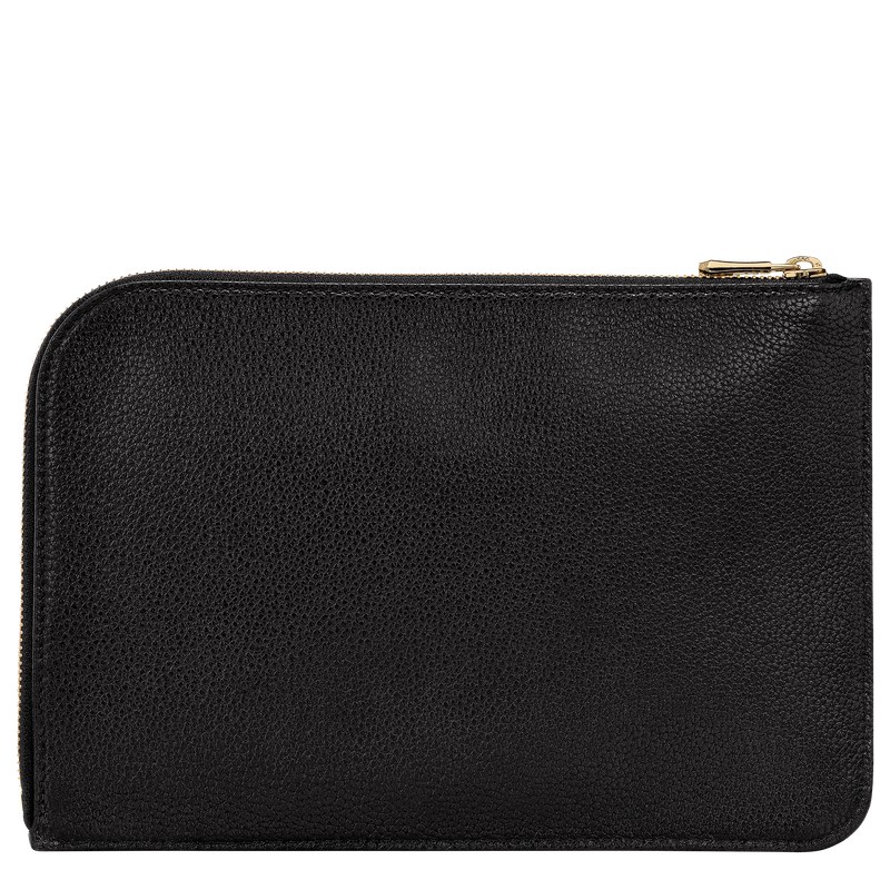 Longchamp Le Foulonné Pouch Schwarz | 5137AVSEZ