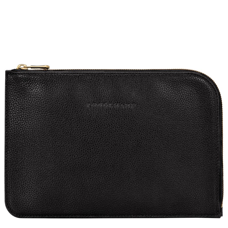 Longchamp Le Foulonné Pouch Schwarz | 5137AVSEZ