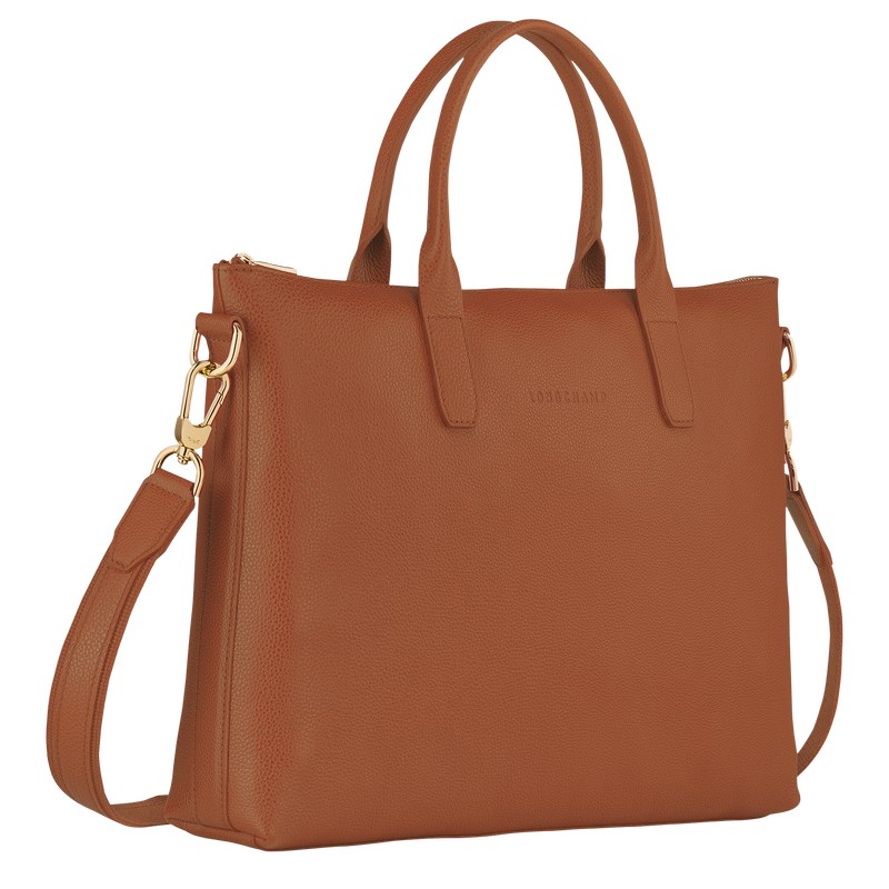 Longchamp Le Foulonné S Briefcase Caramel | 0284ECUNB